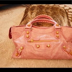 Balenciaga Bags - Balenciaga Motorcycle City Bag in Rose Pink Balenciaga Bags - Balenciaga Motorcycle City Bag in Rose Pink